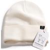 imageFURTALK 100 Merino Wool Beanie Hat for Men Women Warm Winter Hat Double Layer Knitted BeaniesBeige