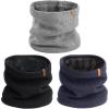 imageFURTALK 3 Pack Winter Scarf for Men Neck Gaiter Women Face Cover Neck Warmer Cold Weather Thick Warm ScarvesBlackgreynavy