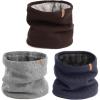 imageFURTALK 3 Pack Winter Scarf for Men Neck Gaiter Women Face Cover Neck Warmer Cold Weather Thick Warm ScarvesGreynavycoffee