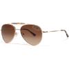 imageFURTALK Aviator Sunglasses Womens Stylish Trendy Polarized UV400 Protection Metal Sunnies FT9028Brown