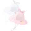 imageFURTALK Baby Girl Sun Hat UPF 80 Wide Brim Toddler Beach Hats Sun ProtectionBeigepink