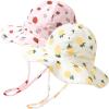 imageFURTALK Baby Sun Hat Toddler Beach Hats with UPF 50 Sun Protection Wide Brim Girls Bucket HatStrawberrypineapple