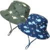 imageFURTALK Baby Sun Hat Toddler Boys Girls Bucket Hat for Kids 05 Years UPF 50 Child Summer HatsDinosaurwhale
