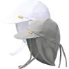 imageFURTALK Baby Sun Hat UV UPF 50 with Flap Ray Protection Toddler Infant Beach Hats for Boys GirlsWhitegrey