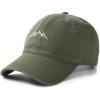 imageFURTALK Baseball Cap Men Mountain Embroidery Dad Hat Unstructured Soft Vintage Washed Cotton Outdoor Hats for MenGreen