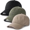 imageFURTALK Men and Women Vintage Washed Distressed Cotton Baseball Cap Plain Blank Adjustable Classic Baseball Hat CapBlackgreenlight Khaki
