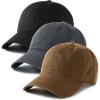 imageFURTALK Men and Women Vintage Washed Distressed Cotton Baseball Cap Plain Blank Adjustable Classic Baseball Hat CapBlackgreybrown
