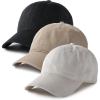 imageFURTALK Men and Women Vintage Washed Distressed Cotton Baseball Cap Plain Blank Adjustable Classic Baseball Hat CapBlacklight Khakicreamy Gray
