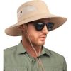 imageFURTALK Mens Bucket Sun Hat UPF 80 Wide Brim Hiking Fishing Beach Outdoor HatsKhaki