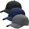 imageFURTALK Mens Structured Baseball Cap Adjustable Washed Cotton Golf Dad Hat Plain Classic Hats for MenBlackgreynavy