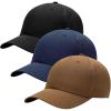 imageFURTALK Mens Structured Baseball Cap Adjustable Washed Cotton Golf Dad Hat Plain Classic Hats for MenBlacknavybrown