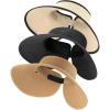 imageFURTALK Straw Sun Visor Hats for Women UPF 80 Wide Brim Pontytail Summer Beach HatsKhakiblackbeige With Black