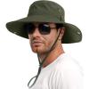 imageFURTALK Sun Hats for Men Fishing Hat UPF 80 Foldable Wide Brim Outdoor Hiking Beach Summer HatsGreen
