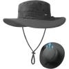 imageFURTALK Sun Hats for Men Women Packable Wide Brim Summer UV Protective Bucket Hat UPF 50 Hat for Fishing HikingDark Grey