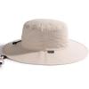 imageFURTALK Sun Hats for Women with Ponytail Hole Men Beach Hiking UPF 80 Foldable Hiking Summer UV Protection Bucket HatsBeige