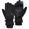 imageFURTALK Winter Gloves for Men Women Waterproof Windproof Cold Weather Touchscreen Warm Ski Snow Fleece LinedBlack