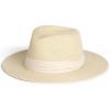 imageFURTALK Womens Mens Wide Brim Straw Panama Hat Fedora Summer Beach Sun Hats UPF Straw Hat for WomenBeigewhite