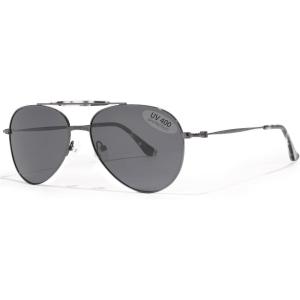 imageFURTALK Aviator Sunglasses Womens Stylish Trendy Polarized UV400 Protection Metal Sunnies FT9028Grey