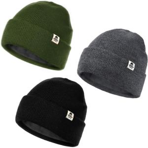 imageFURTALK Baby Beanie Fleece Lined Toddler Winter Hat Boys Girls Knit Warm Beanies Kids Ski Hats for 08 Years3pcs Blackdark Greypine Green