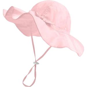 imageFURTALK Baby Girl Wide Brim Sun Hat with UPF 50 Toddler Baby Sun ProtectionPink