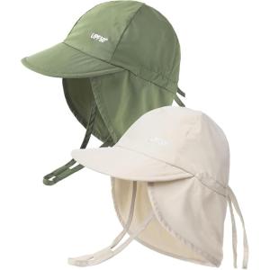 imageFURTALK Baby Sun Hat Girls and Boys Summer Beach Swim Hat Essentials UPF 50Greenbeige