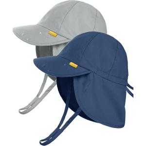 imageFURTALK Baby Sun Hat Girls and Boys Summer Beach Swim Hat Essentials UPF 50Greynavy