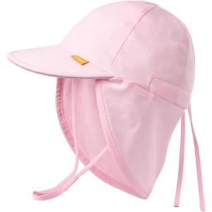 imageFURTALK Baby Sun Hat UPF 50 UV Ray Sun Protection Cotton Toddler Hats for Boys GirlsRose Pink
