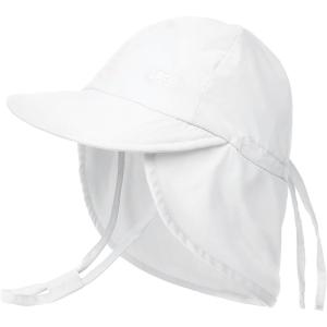 imageFURTALK Baby Sun Hat with Neck Flap UPF 50 Adjustable Baby Boys Girls Summer Beach Hat for Traveling Swim HatWhite
