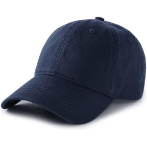 imageFURTALK Men and Women Vintage Washed Distressed Cotton Baseball Cap Plain Blank Adjustable Classic Baseball Hat CapNavy
