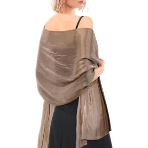 imageFURTALK Shawls and Wraps for Evening Dresses Sparkly Soft Wedding Party Bridesmaid Scarves for WomenBrown