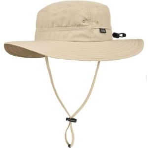 imageFURTALK Sun Hats for Men Women Packable Wide Brim Summer UV Protective Bucket Hat UPF 50 Hat for Fishing HikingKhaki