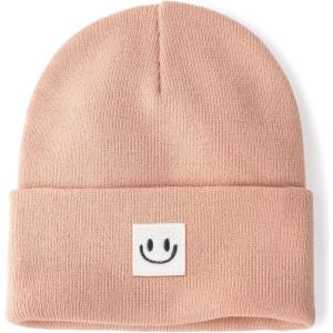 imageFURTALK Unisex Beanie for Women Men Knit Cuffed Winter Hats Soft Warm Cute Ski Skull CapsPink