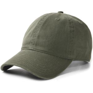 imageFURTALK Unisex Vintage Washed Unstructured Baseball Cap Washed Cotton Adjustable Dad HatGreen