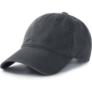 imageFURTALK Unisex Vintage Washed Unstructured Baseball Cap Washed Cotton Adjustable Dad HatGrey