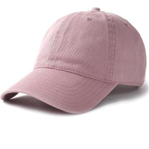 imageFURTALK Unisex Vintage Washed Unstructured Baseball Cap Washed Cotton Adjustable Dad HatPink