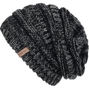 imageFURTALK Womens Winter Knit Slouchy Beanie Hat Warm Knitted Skull Ski Cap Hats for WomenMixed Black
