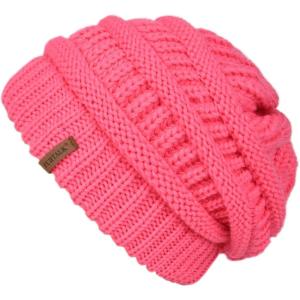 imageFURTALK Womens Winter Knit Slouchy Beanie Hat Warm Knitted Skull Ski Cap Hats for WomenRose