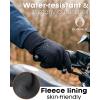 imageFURTALK Lightweight Gloves for Men Women Cool Weather AntiSlip Running Cycling Driving Warm Fleece LinedBlack