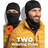 imageFURTALK Cold Weather Balaclava Windproof Fleece Lined Ski Face Mask Motorcycle Neck Warmer Winter Gear for Men WomenBlack