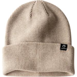 imageFURTALK Beanie for Women Men Winter Hat Soft Warm Unisex Cuffed Beanie Knitted Skull CapOatmeal