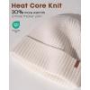 imageFURTALK Satin Lined Knit Beanie for Men Women Winter Hats Silk Lining Slouchy Warm Cuffed CapWhite