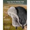 imageFURTALK Trapper Hat Winter Hats for Women Men Warm Russian Skiing Cap Outdoor Windproof WaterproofBlack