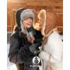 imageFURTALK Trapper Hat Winter Hats for Women Men Warm Russian Skiing Cap Outdoor Windproof WaterproofBlack