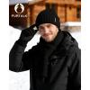 imageFURTALK Winter Hat Long Scarf Touchscreen Gloves Set Fleece Lined Warm Knit Beanie for Men WomenBlack