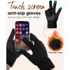 imageFURTALK Winter Hat Long Scarf Touchscreen Gloves Set Fleece Lined Warm Knit Beanie for Men WomenBlack