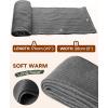 imageFURTALK Winter Hat Long Scarf Touchscreen Gloves Set Fleece Lined Warm Knit Beanie for Men WomenGrey