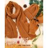 imageFURTALK Winter Warm Beanie Knit Hat Touchscreen Gloves Scarf Set Soft Fleece Lined Double Layer Skull Cap Gifts for WomenBrown