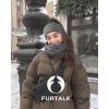 imageFURTALK Winter Warm Beanie Knit Hat Touchscreen Gloves Scarf Set Soft Fleece Lined Double Layer Skull Cap Gifts for WomenGray