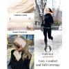 imageFURTALK Winter Warm Beanie Knit Hat Touchscreen Gloves Scarf Set Soft Fleece Lined Double Layer Skull Cap Gifts for WomenPure Beige