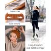 imageFURTALK Winter Warm Beanie Knit Hat Touchscreen Gloves Scarf Set Soft Fleece Lined Double Layer Skull Cap Gifts for WomenPure Black